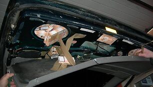 Kontrabandininkų slėptuvė transporto priemonėje