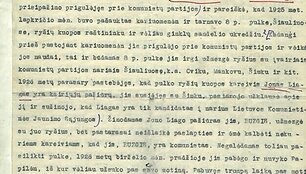 &Scaron;iaulių apygardos teismo kaltinamasis aktas Jonui Ruzgiui ir kitiems asmenims, kaltintiems komunistine veikla. 1927 m. gruodžio 7 d.