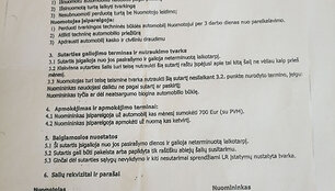 Petro Gražulio automobilio nuomos sutartis