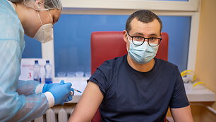 Vilniaus miesto klinikinės ligoninės medikų vakcinacija nuo COVID-19