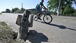 Rusų raketomis ap&scaron;audomi Ukrainos miestai