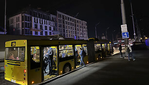 Tamsoje paskendusi Ukrainos sostinė