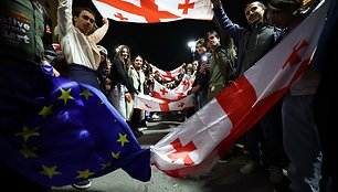 Sakartvele tęsiasi protestai prieš „užsienio įtakos“ įstatymą