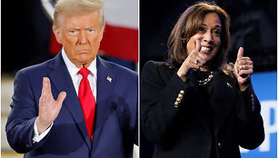 Donaldas Trumpas ir Kamala Harris