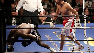 Evanderio Holyfieldo ir Mitto Romney kova
