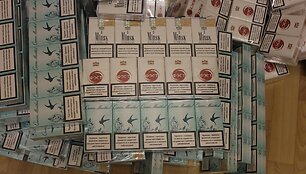 Lazdijuose sulaikyta cigarečių kontrabanda 