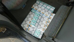 Lazdijuose sulaikyta cigarečių kontrabanda 