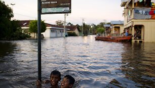 Amazonės upės potvynis Brazilijoje