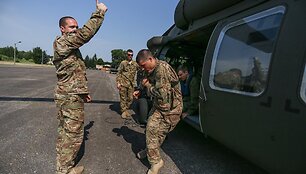 JAV ir Lietuvos karių pratybos Daugų ežere