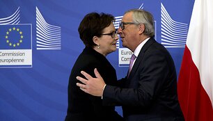 Lenkijos premjerė Ewa Kopacz ir Jeanas-Claude Junckeris