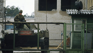 Sovietų sąjungos tankai ir kariai Vilniuje 1991 m.