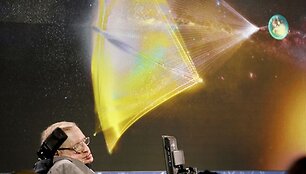 Stepheno Hawkingo ir Jurijaus Milnerio pristatymas Niujorke