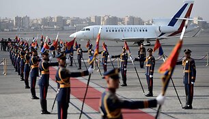 Egipte vie&scaron;intis Prancūzijos vadovas Hollande'as