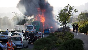 Susprogdintas autobusas Jeruzalėje