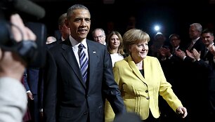 Barackas Obama ir Angela Merkel