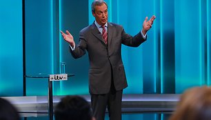 „Brexit“ debatuose pasisakęs Nigelas Farage'as