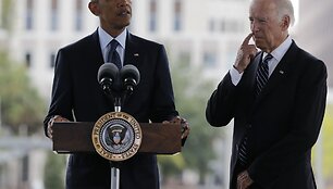 JAV prezidentas Barackas Obama ketvirtadienį nuvyko į gedintį Orlandą