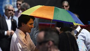 Kanados premjeras Justinas Trudeau dalyvavo Toronto gėjų parade