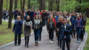 Lietuvos žydų genocido aukų pagerbimo ceremonija Panerių memoriale