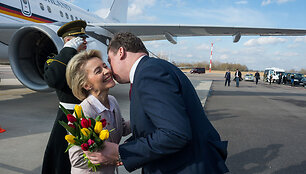 Vokietijos gynybos ministrė Ursula von der Leyen atvyko į Lietuvą