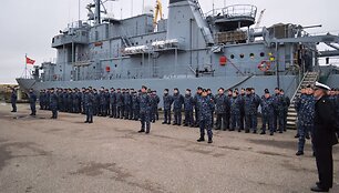 LK laivų apžiūros grupės i&scaron;lydėjimo ceremonija į operacija &bdquo;Sophia&ldquo;