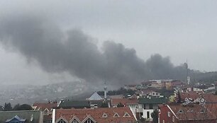 Stambule nukrito sraigtasparnis
