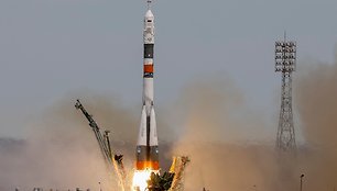 Erdvėlaivio Soyuz MS-04 pakilimas Kazachstane