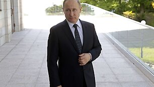Angelos Merkel ir Vladimiro Putino susitikimas Sočyje