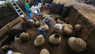 Stadiono statybvietėje Nikaragvoje rasti daugiau nei 1000 metų senumo artefaktai