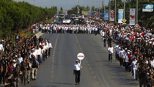 Turkijos opozicija Stambule surengė didžiulį mitingą prieš prezidentą Erdoganą