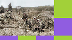 Pirmojo pasaulinio karo pabaigos nuotraukos grąžintomis spalvomis