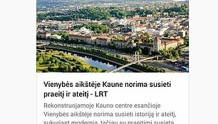 Kauno Vienybės aik&scaron;tės pristatymo organizavimas