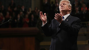 JAV prezidento Donaldo Trumpo  pirmasis metinis prane&scaron;imas