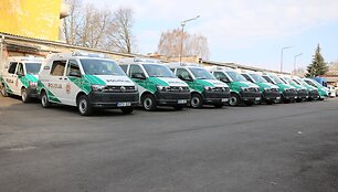 Naujieji Kauno apskrities policijos automobiliai i&scaron;riedėjo į gatves