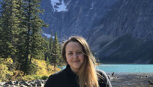Studentė Gerda Grigaitė Kanados Banff nacionaliniame parke