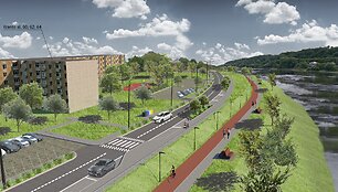 Nemuno pakrantės &Scaron;ančiuose sutvarkymo projekto vizualizacijos