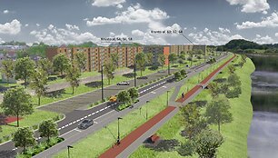 Nemuno pakrantės &Scaron;ančiuose sutvarkymo projekto vizualizacijos