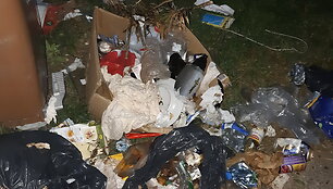 Atliekų konteineris prie Dvarčėnų kapinių