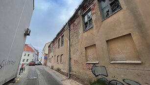 Byrantis pastatas Kauno A.Jak&scaron;to gatvėje