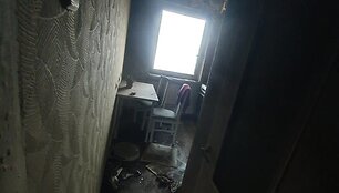 Ukmergės Jaunimo gatvėje sudegęs butas