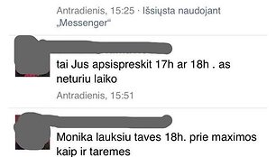 Nepilnamečio plė&scaron;iko susira&scaron;inėjimas su nukentėjusiąja