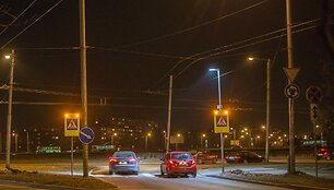 Pirmosios i&scaron;maniosios pėsčiųjų perėjos Kaune