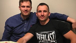 Fizinio rengimo treneris Donatas Janu&scaron;evičius su Egidijumi Kavaliausku