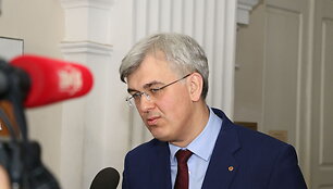 Prokuroras Justas Laucius po posėdžio Vilniaus apygardos teisme