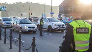 Kauno apskrities VPK Kelių policijos valdybos pareigūnų vykdoma precencinė priemonė Kaune