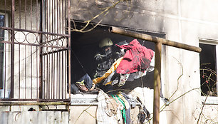 Kauno daugiabutyje kilo gaisras