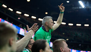 &bdquo;Žalgiris&ldquo; - &bdquo;Olympiakos&ldquo; sirgalių palaikymas