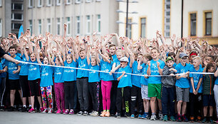 UNICEF vaikų bėgimo Kaune akimirka