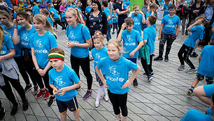 UNICEF vaikų bėgimo Kaune akimirka