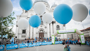 UNICEF vaikų bėgimo Kaune akimirka